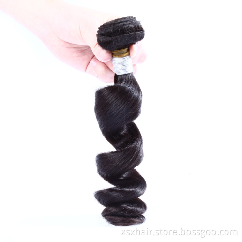 Darling hair 100 % natural brazilian loose deep wave human hair weave